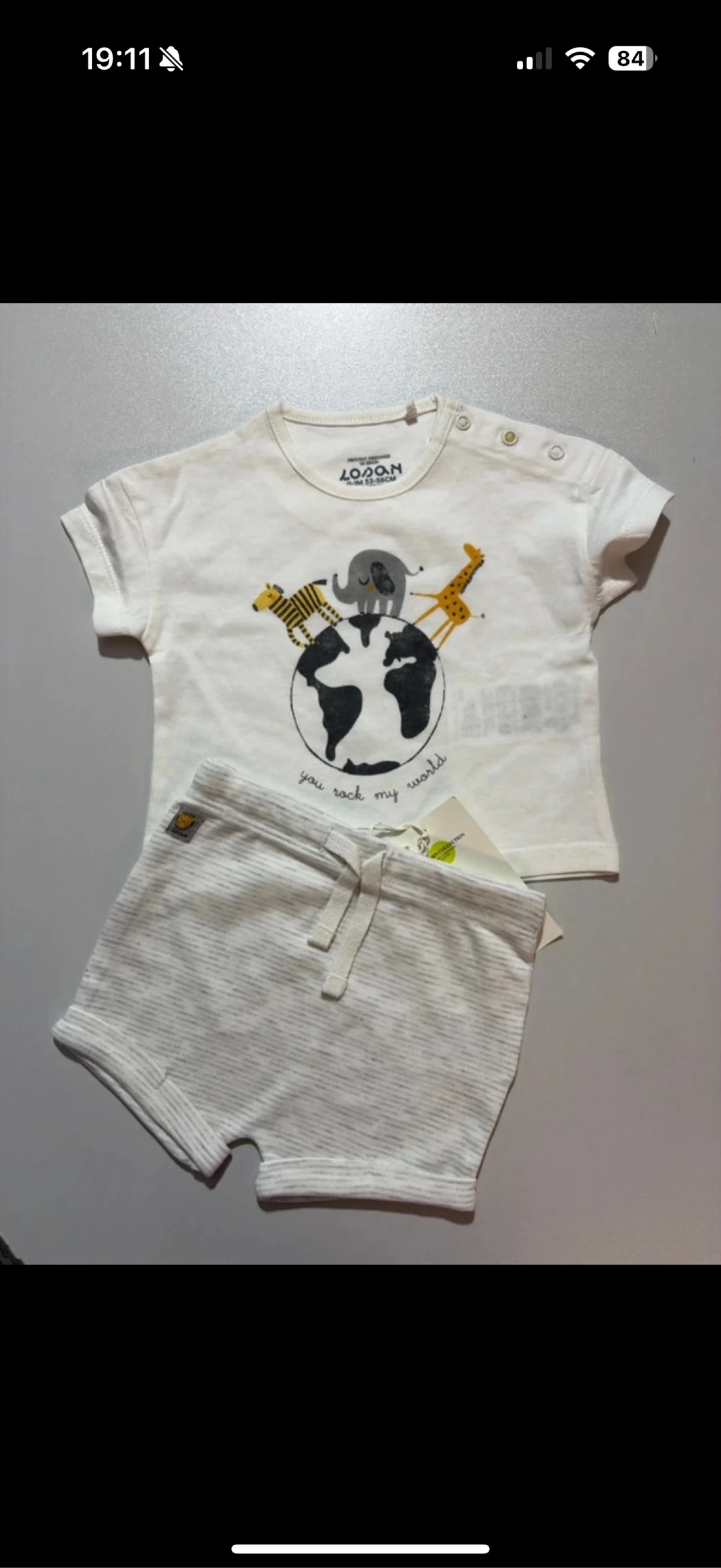 Ensemble Bébé garçon - Neuf - Losan – Taille 0/1 mois